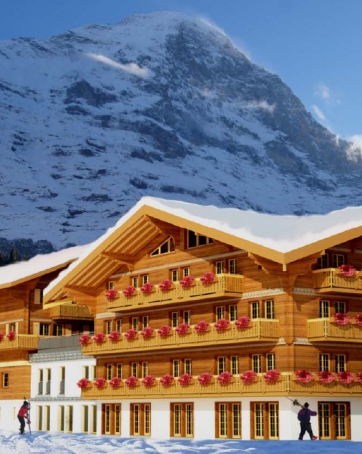 Residence Aspen in Grindelwald with adjacent hotel facilities.